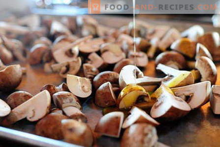 Svampar bakade i ugnen - de bästa recepten. Hur till ordentliga och välsmakande kokoskor i ugnen.