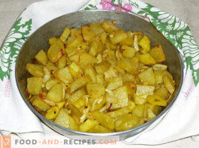 Kartupeļi ar sīpoliem krāsnī