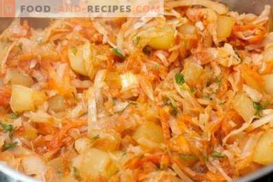 Vegetable stew with cabbage and potatoes
