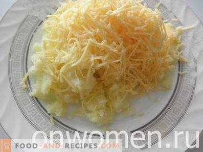 Profiteroles ar kartupeļu un siera pildījumu