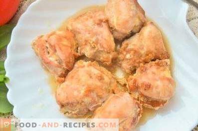 Kurczak w śmietanie i sos sojowy w piekarniku
