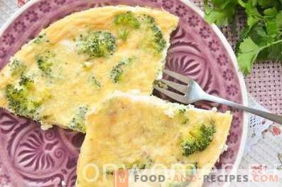 Omlete ar brokoļiem un sieru krāsnī