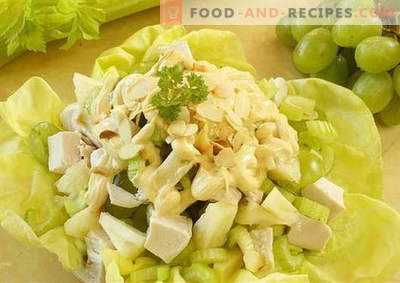 Vistas un selerijas salāti - labākās receptes. Kā pareizi un garšīgi sagatavot salāti ar vistas un seleriju.